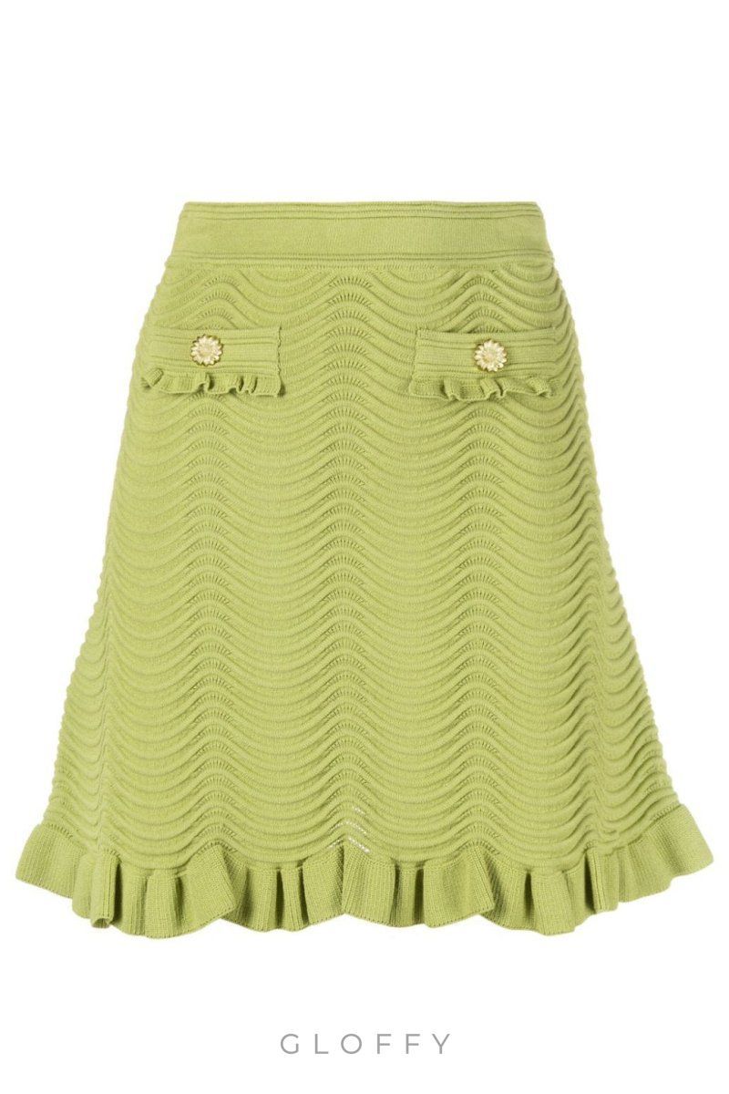 Elvira Ruffle Örme Etek Takımı