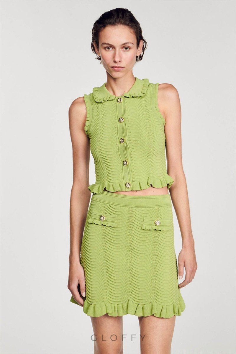 Elvira Ruffle Örme Etek Takımı