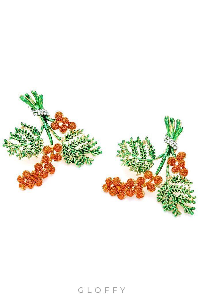 Emaye Kırmızı Çam Kozalağı Küpeler