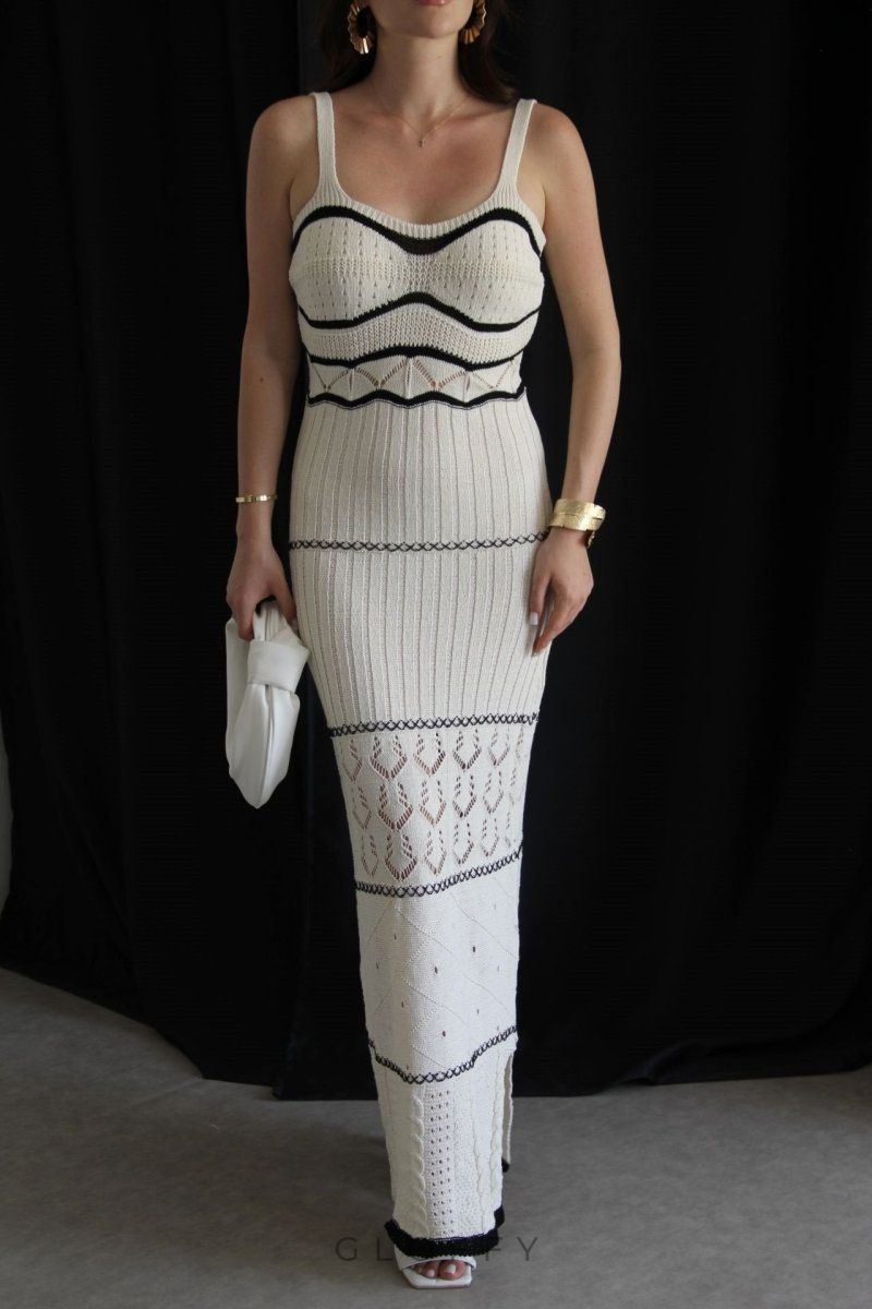 Esther Knit Yırtmaçlı Maxi Elbise