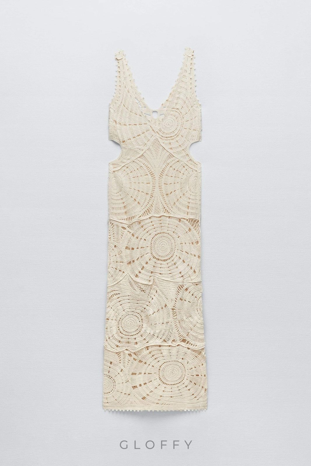 Ethel Cut-out Tığ İşi Uzun Elbise