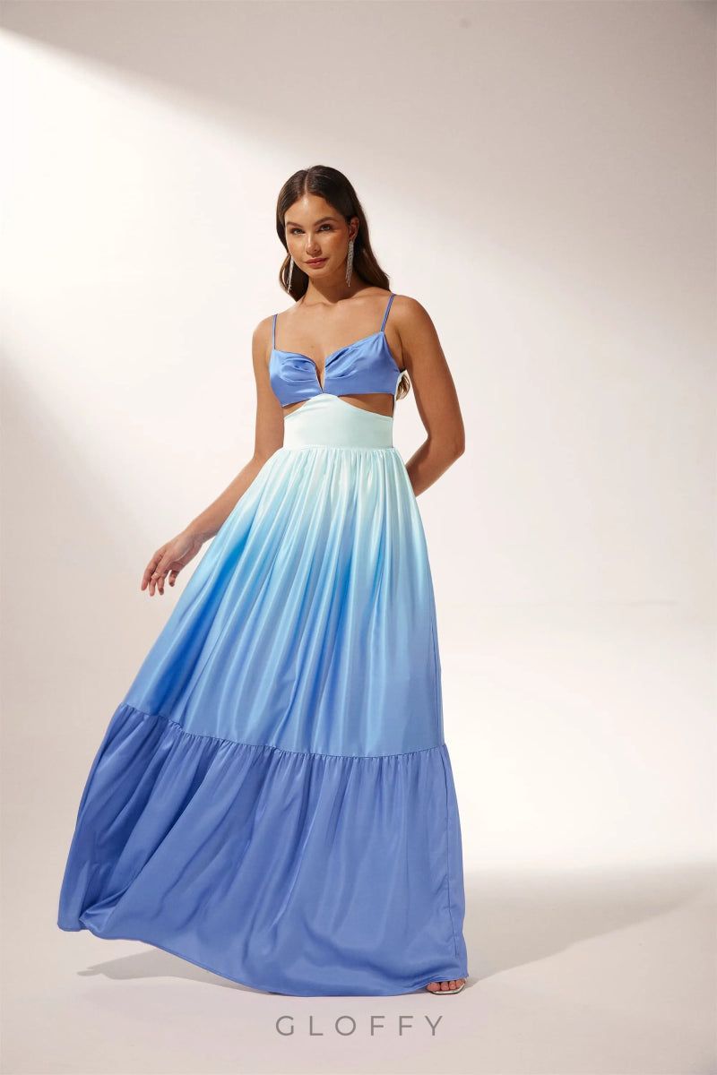 Ethel Cut-out Gradient Maxi Slip Elbise
