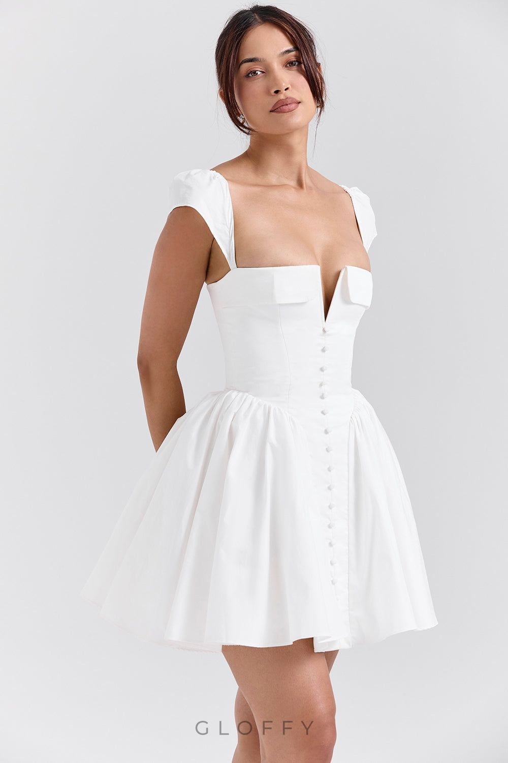 Florence Kuplu Poplin Mini Elbise