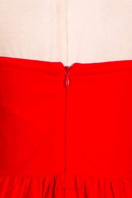 Frederica Flower Straplez Uzun Elbise