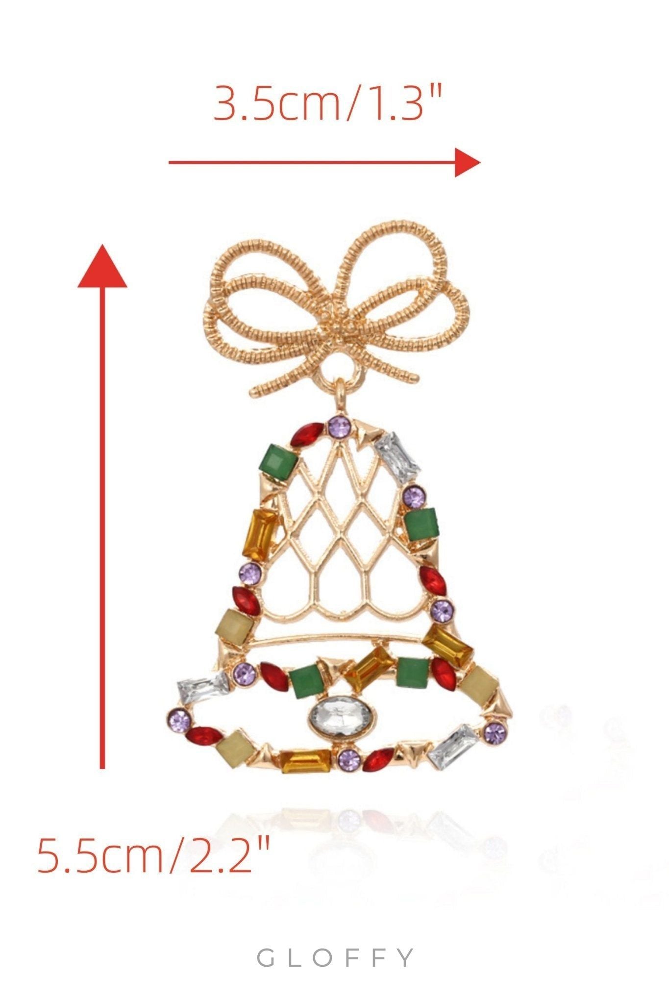 Jingle Bells Pırlanta Damla Küpeler