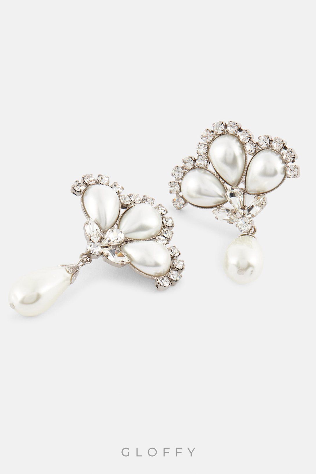 Debby İnci Pırlanta Damla Küpeler