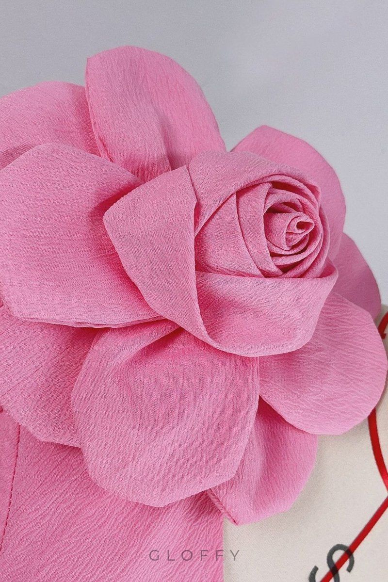 Maribelle Çiçek Form Kesimli Midi Elbise