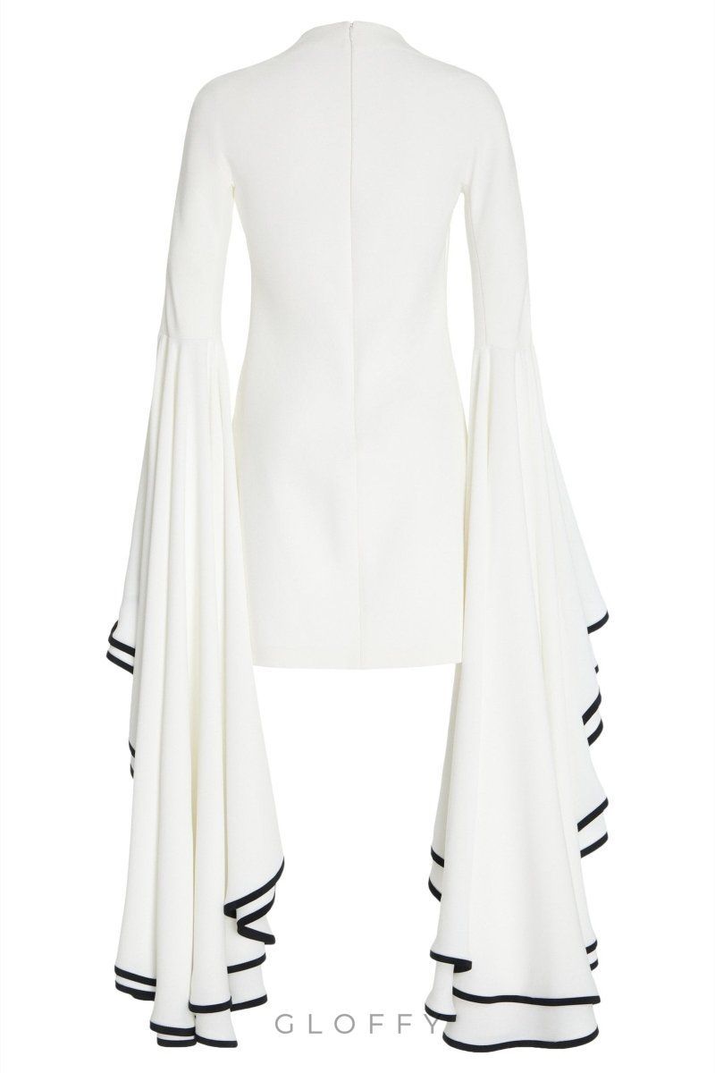 Maxine Kontrast Rüs Kol Mini Elbise