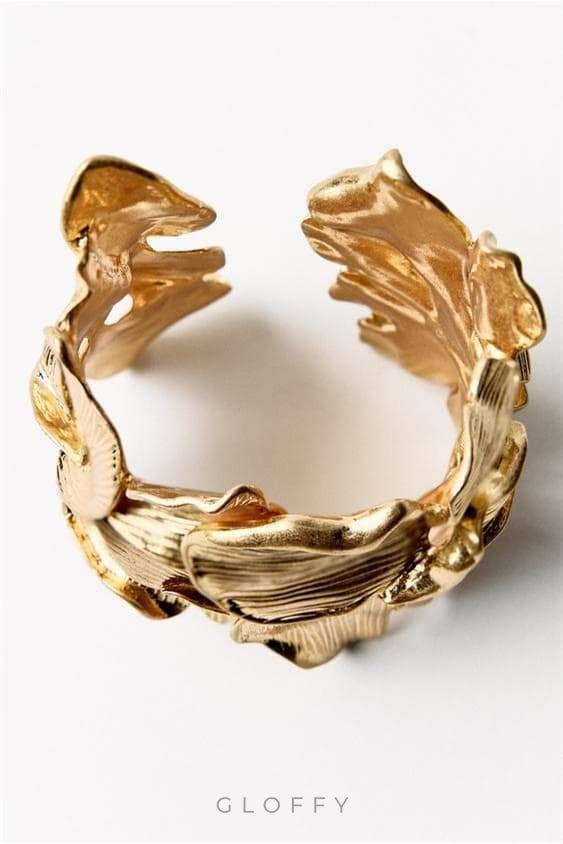 Metalik Dokulu Çiçek Bileklik