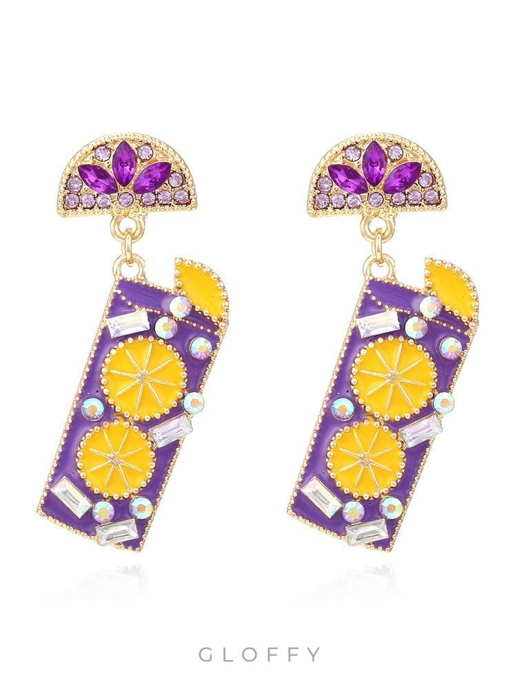 Mocktail Pırlanta Damla Küpeler