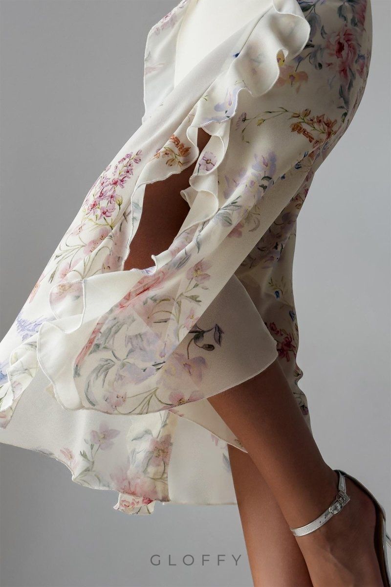 Naomi Çiçekli Askılı Midi Elbise