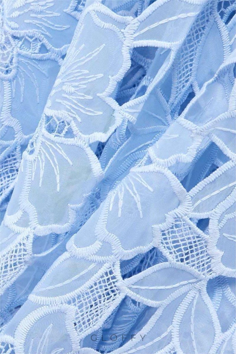 Ophelia Dantel Katmanlı Askılı Midi Elbise