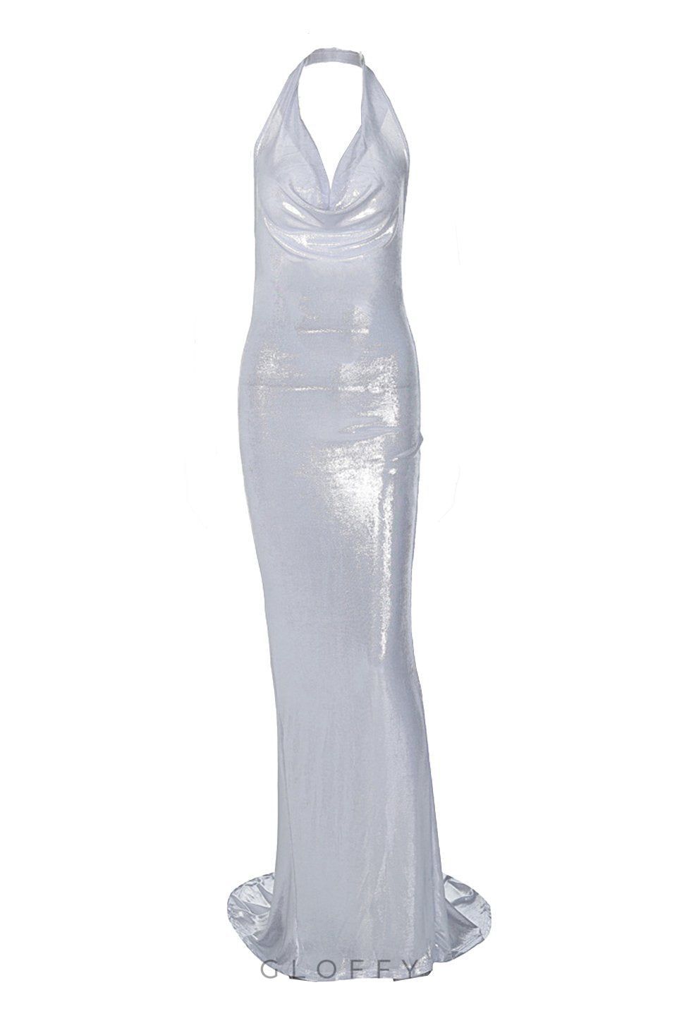 Ophelia Halter Yaka Sırtı Açık Maxi Elbise