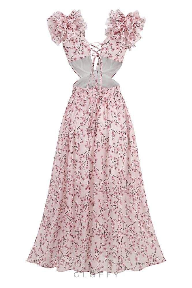 Suzanne Çiçekli Maxi Elbise