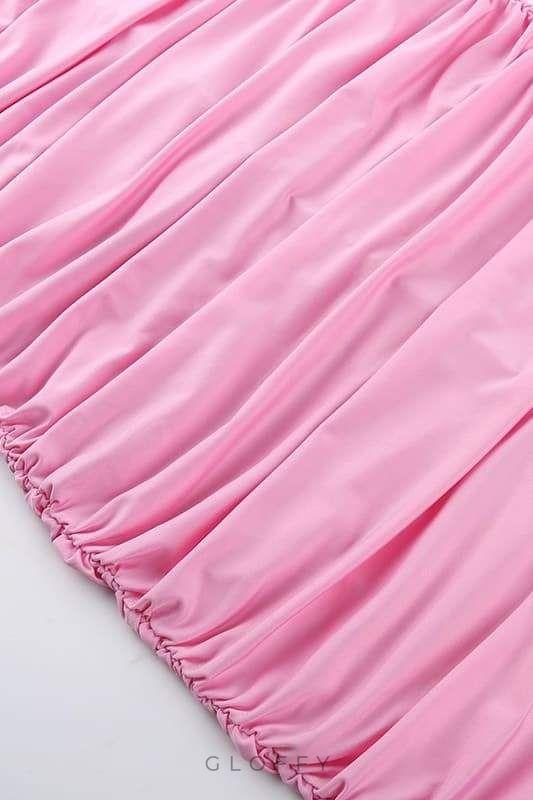 Tina Çiçek Straplez Midi Elbise